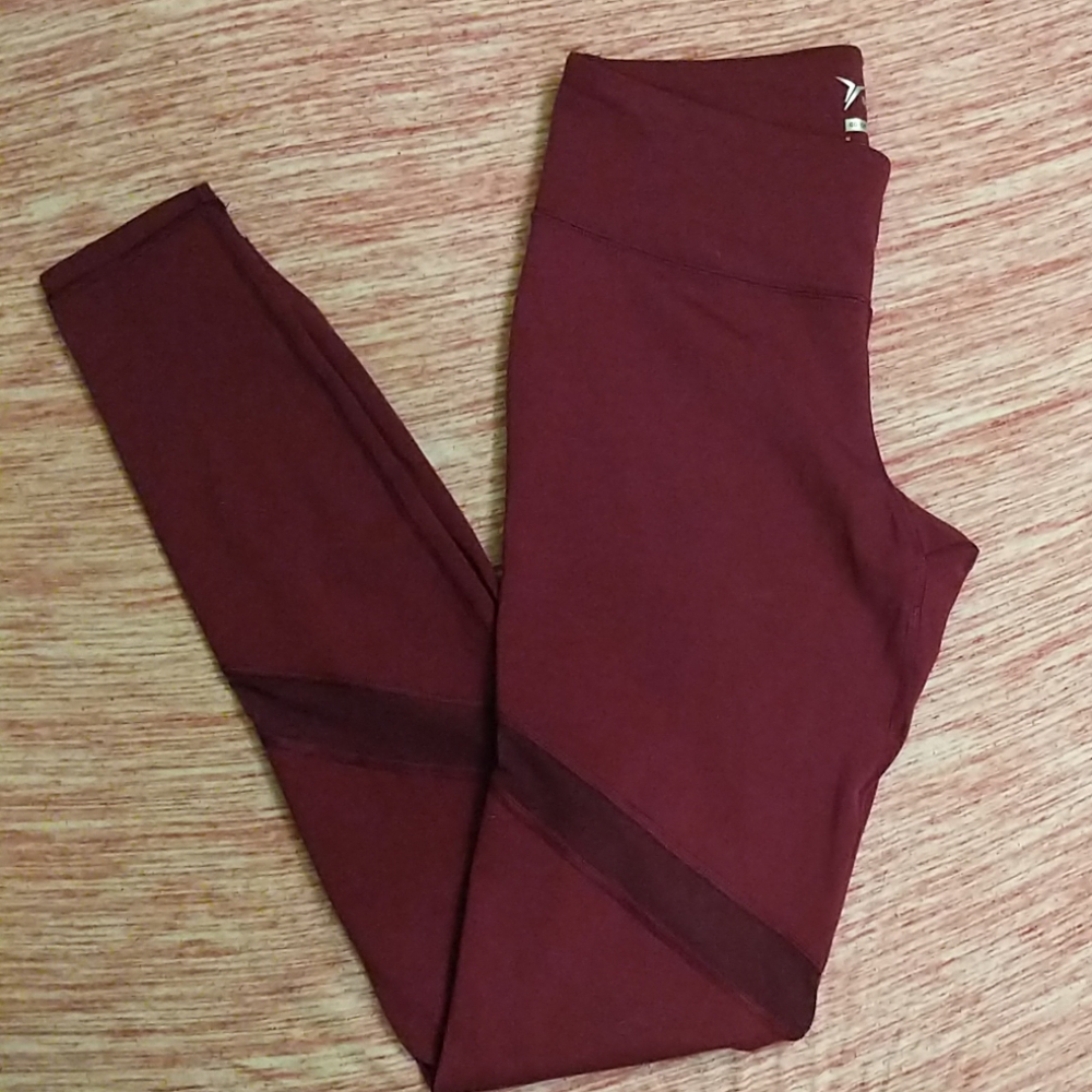 Maroon Old Navy Mesh Leggings
